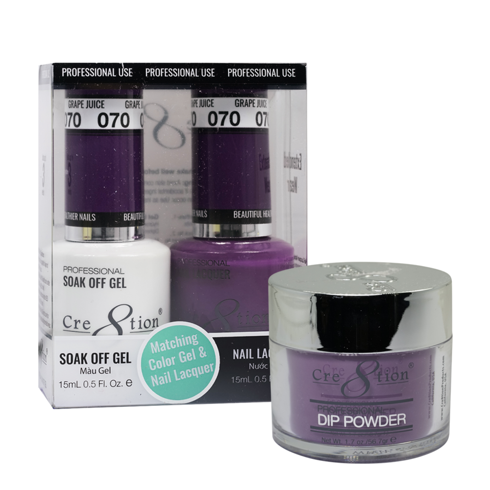 Cre8tion Matching Trio Set - 070 Grape Juice