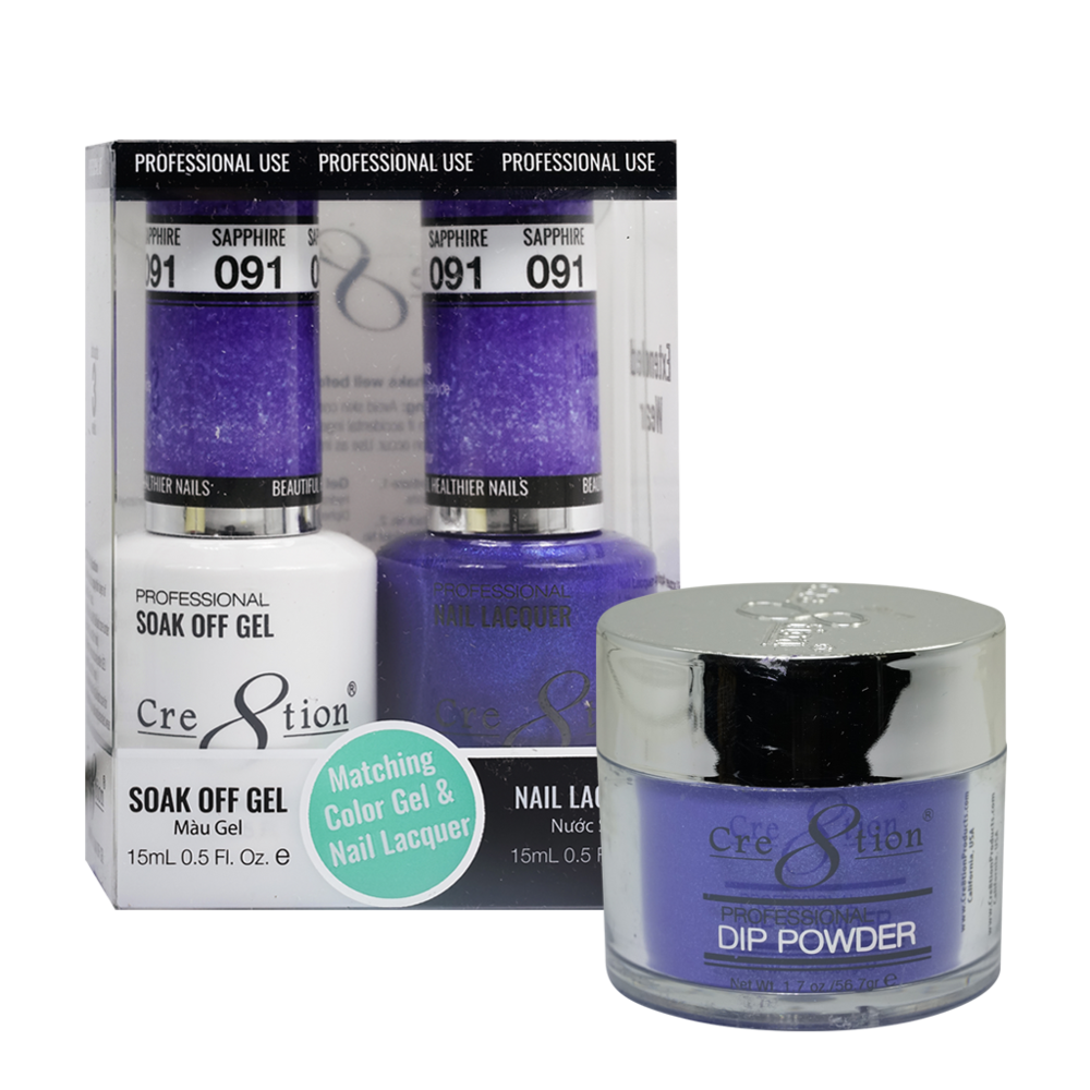 Cre8tion Matching Trio Set - 091 Sapphire