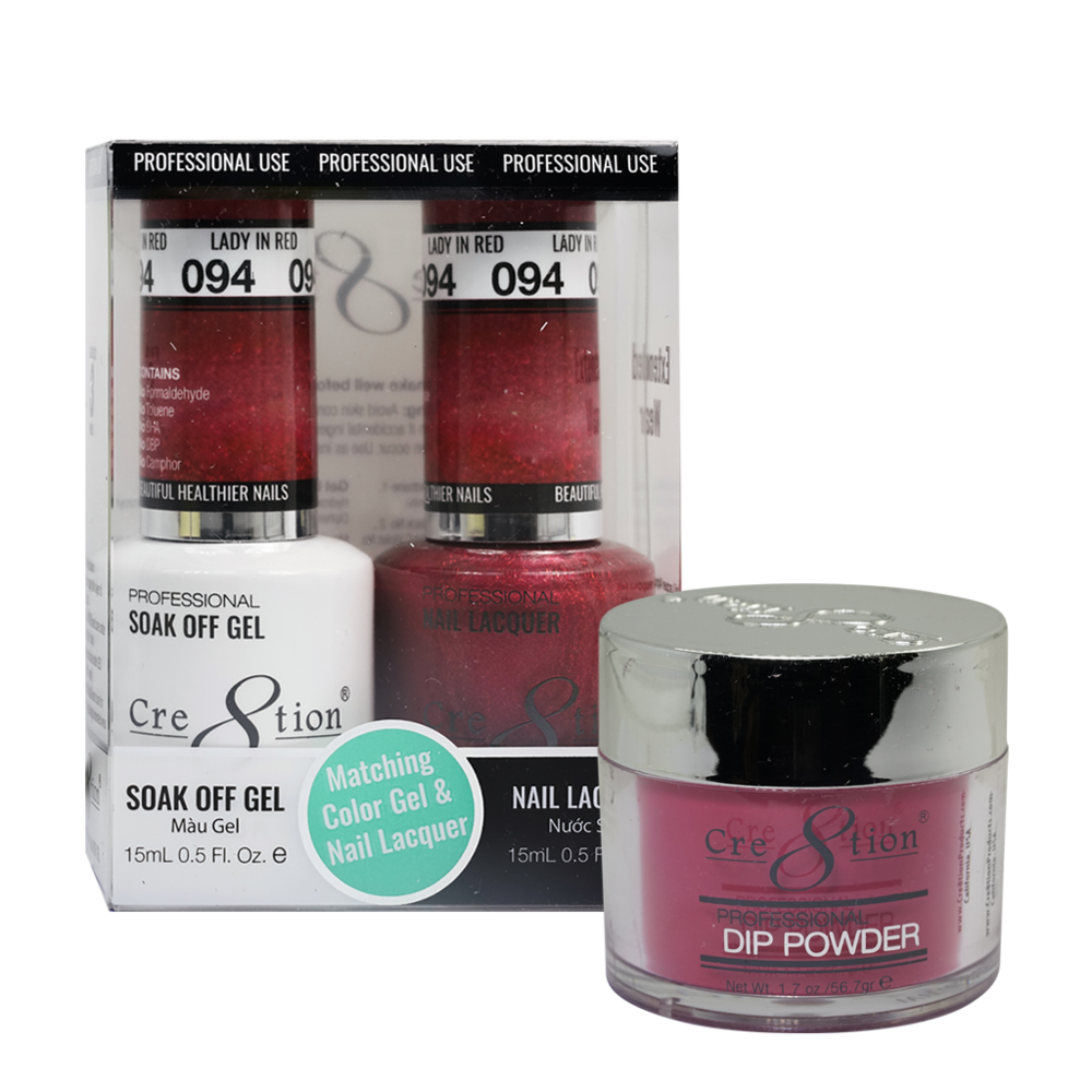 Cre8tion Matching Trio Set - 094 Lady in Red