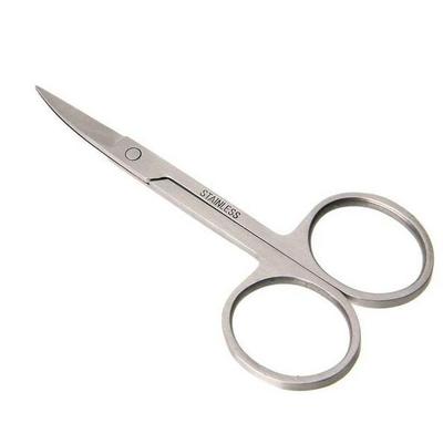 Stainless Steel Nail Scissors Curved Eyebrow Scissors