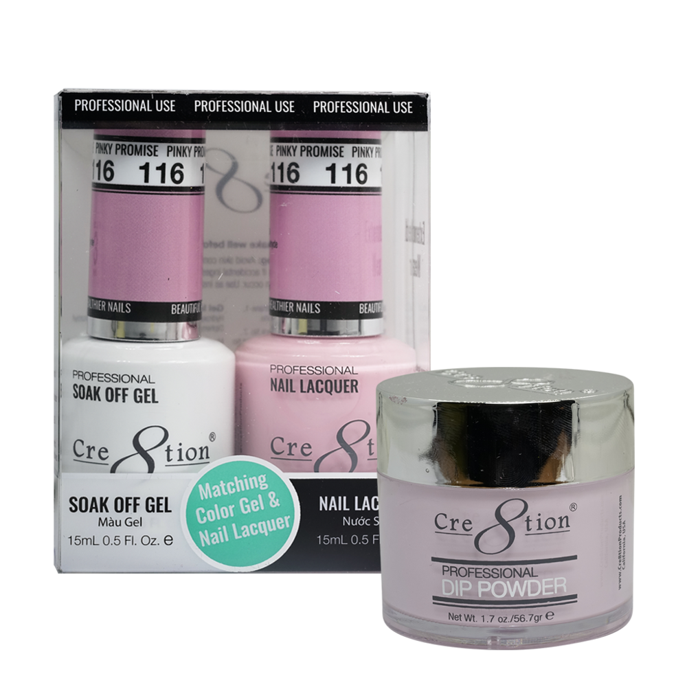 Cre8tion Matching Trio Set - 116 Pinky Promise