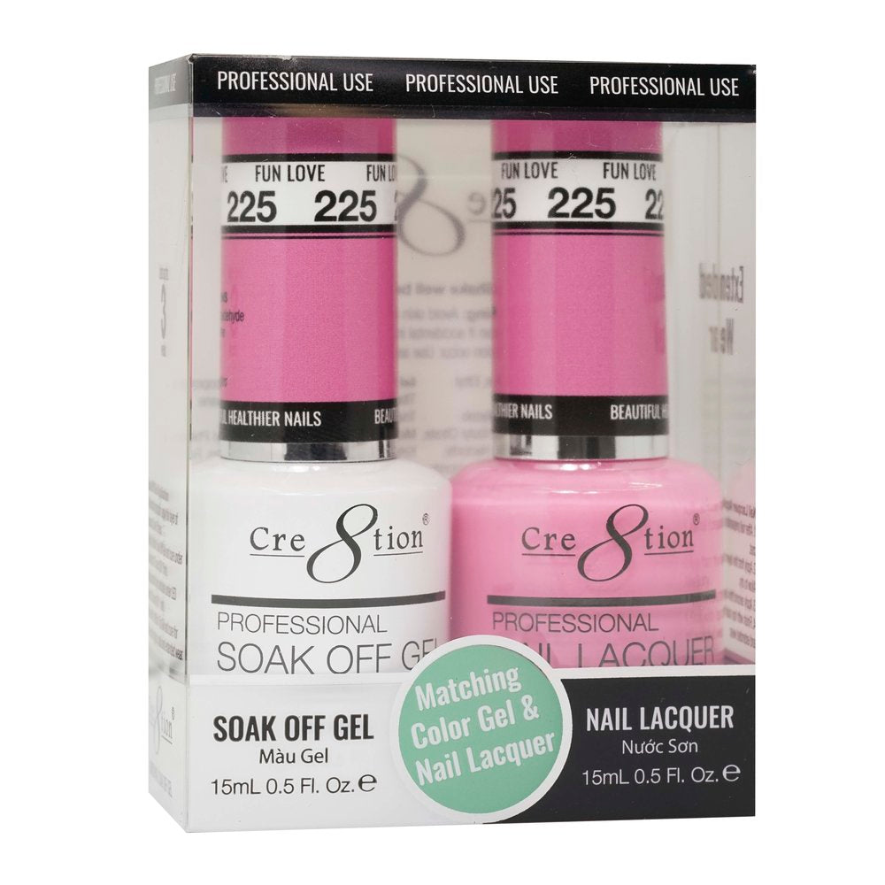 Cre8tion Matching Color Gel & Nail Lacquer - 225 Fun Love