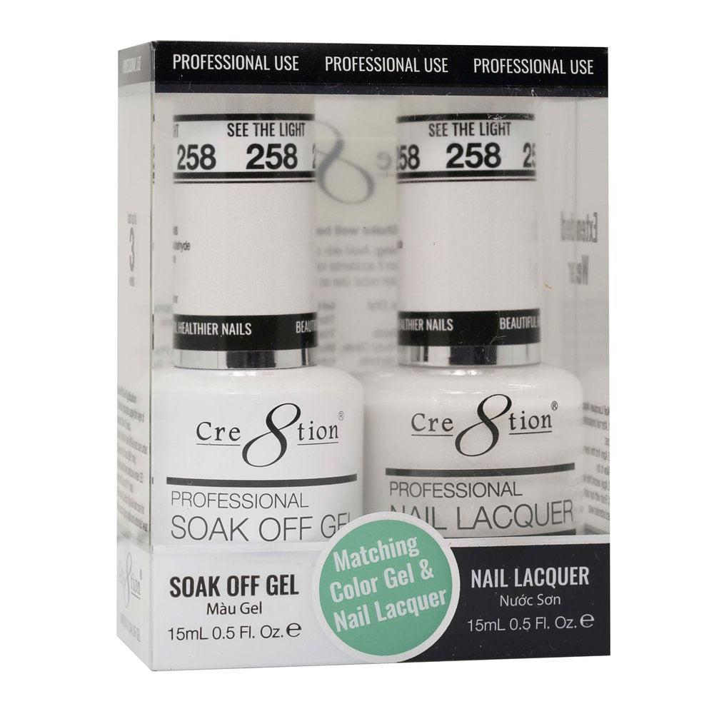 Cre8tion Matching Color Gel & Nail Lacquer - 258 See The Light