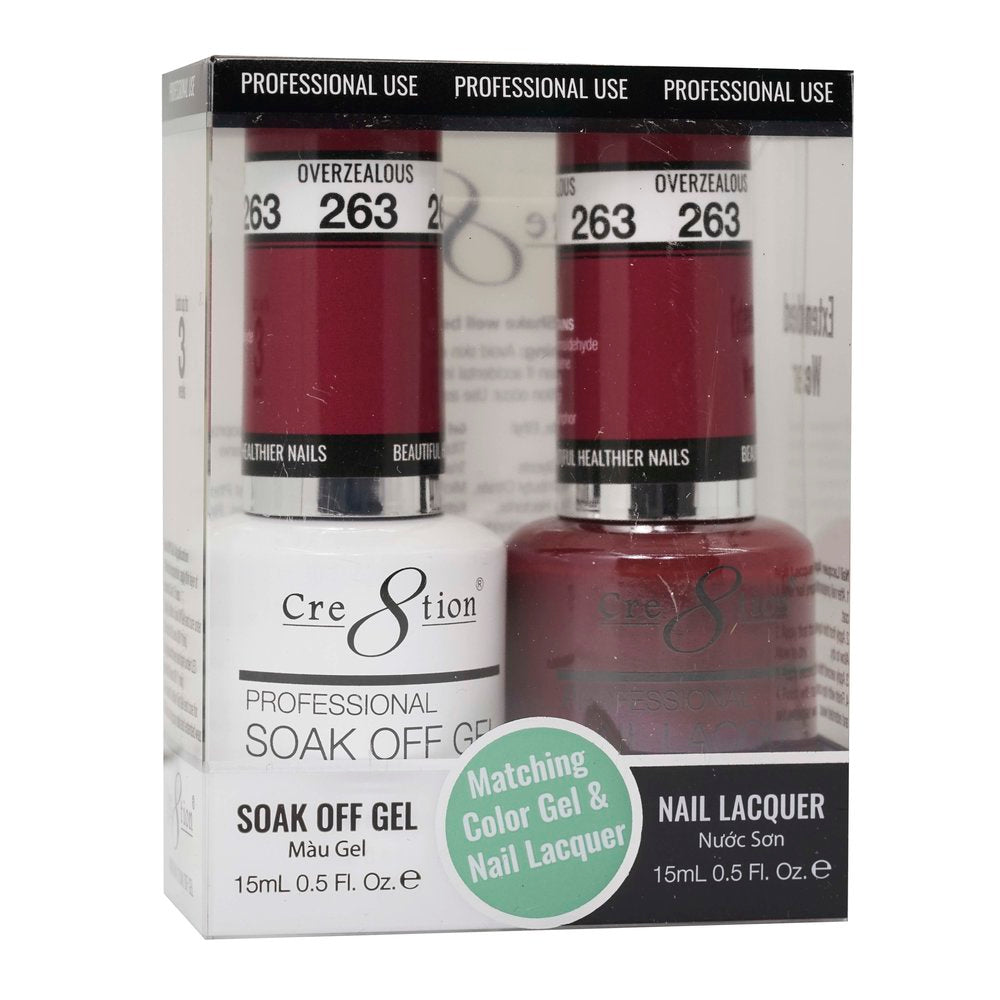 Cre8tion Matching Color Gel & Nail Lacquer - 263 Overzealous