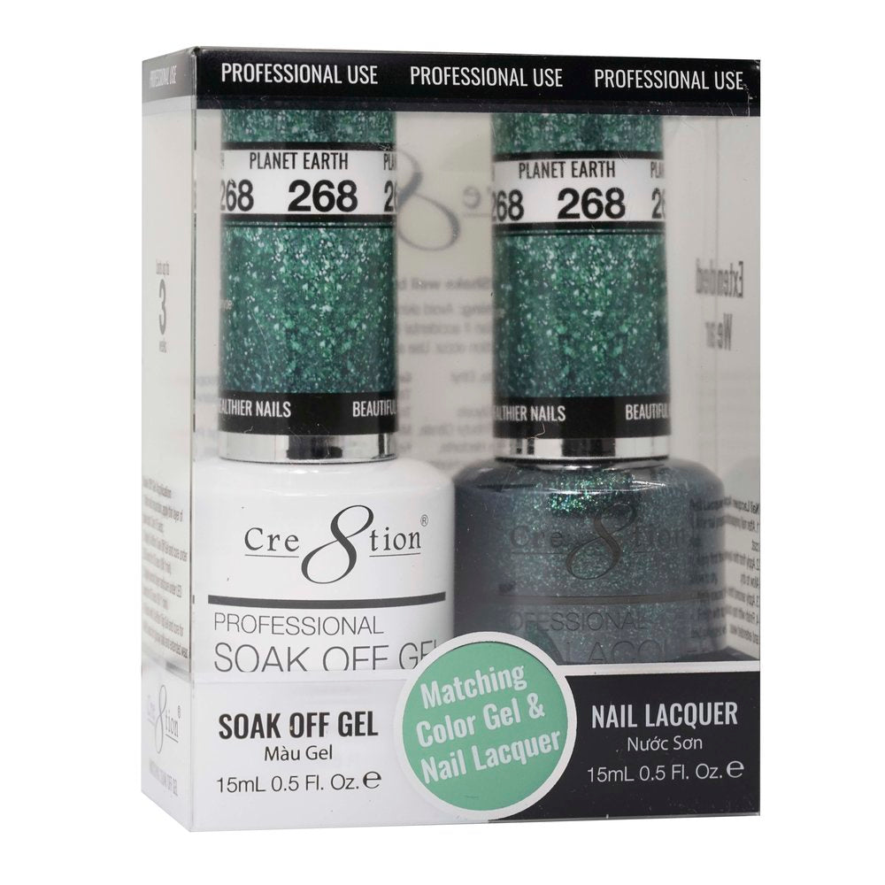 Cre8tion Matching Color Gel & Nail Lacquer - 268 Planet Earth