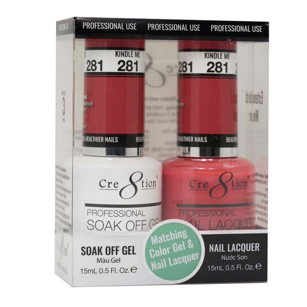 Cre8tion Matching Color Gel & Nail Lacquer - 281 Kindle Me
