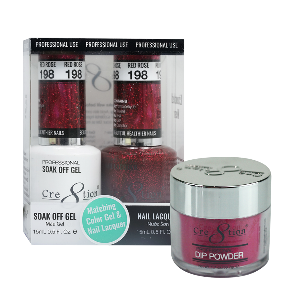 Cre8tion Matching Trio Set - 198 Red Rose