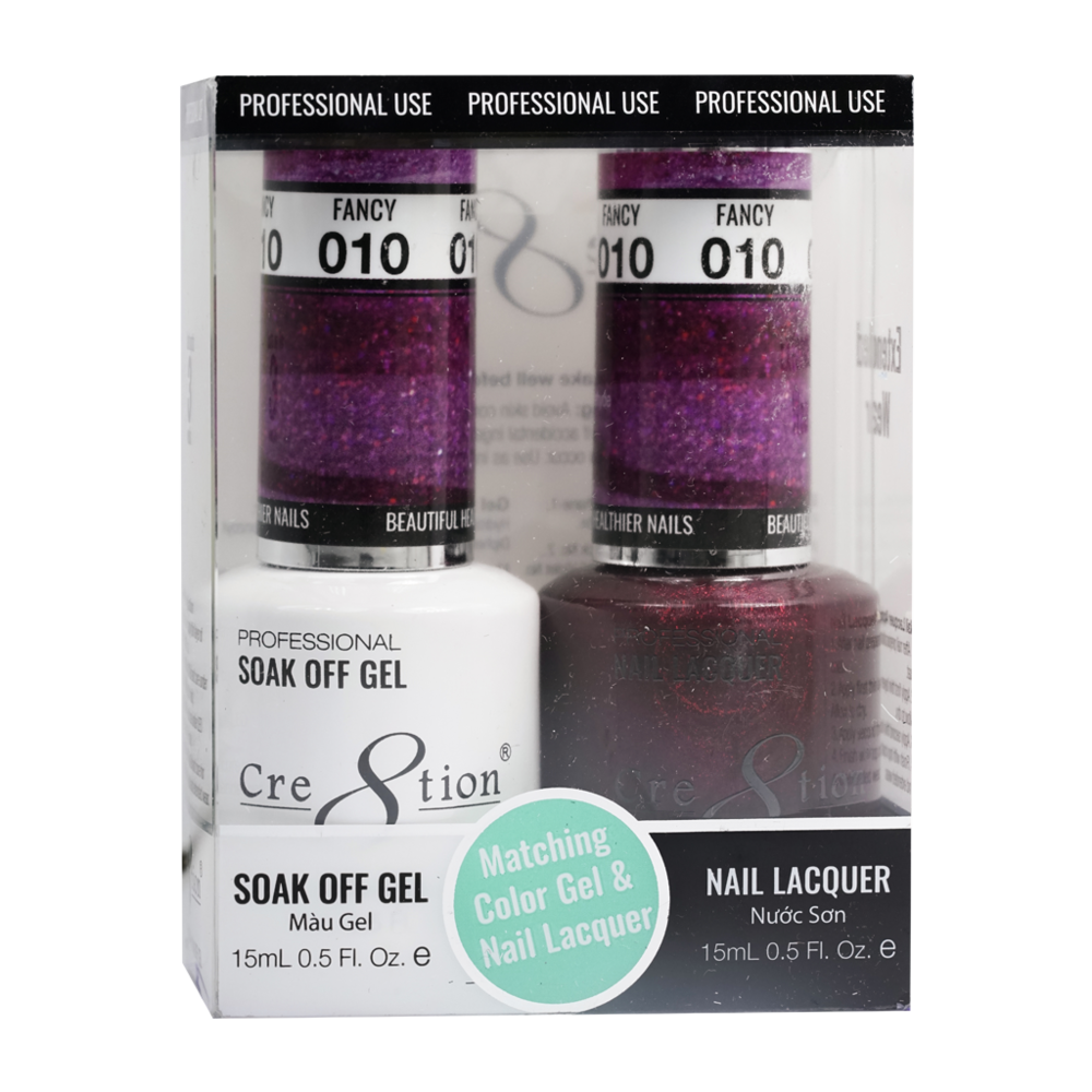 Cre8tion Matching Color Gel & Nail Lacquer - 010 Fancy