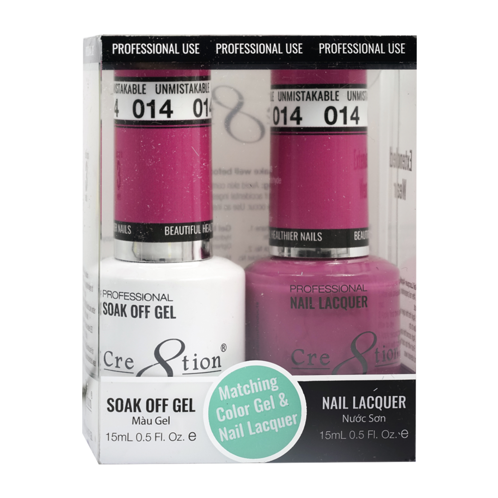 Cre8tion Matching Color Gel & Nail Lacquer - 014 Unmistakable