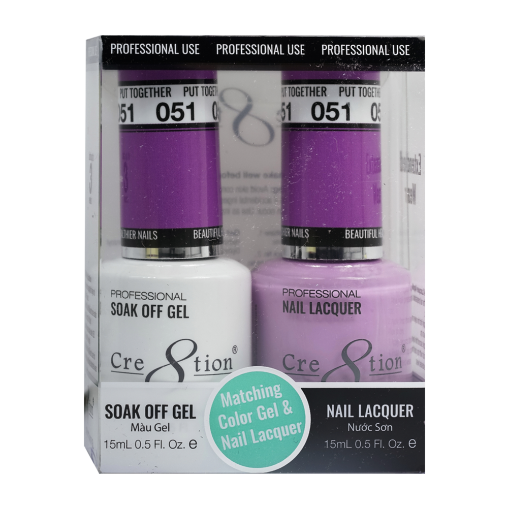 Cre8tion Matching Color Gel & Nail Lacquer - 051 Put Together