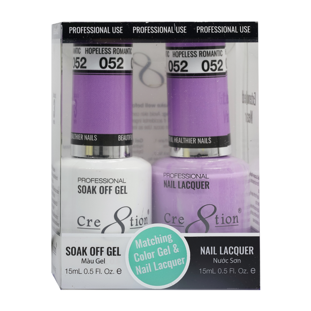 Cre8tion Matching Color Gel & Nail Lacquer - 052 Hopeless Romantic
