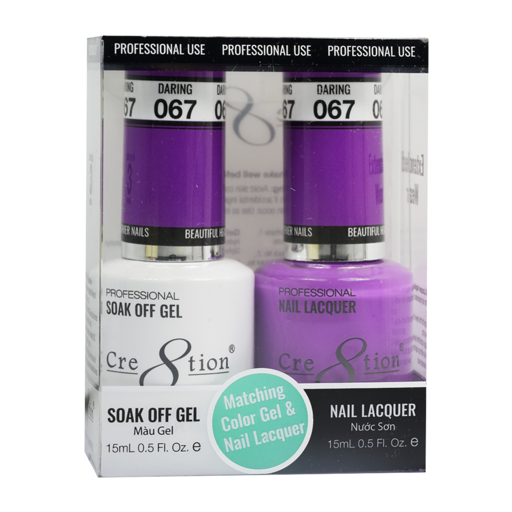Cre8tion Matching Color Gel & Nail Lacquer - 067 Daring
