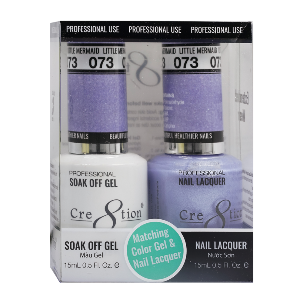Cre8tion Matching Color Gel & Nail Lacquer - 073 Little Meraid