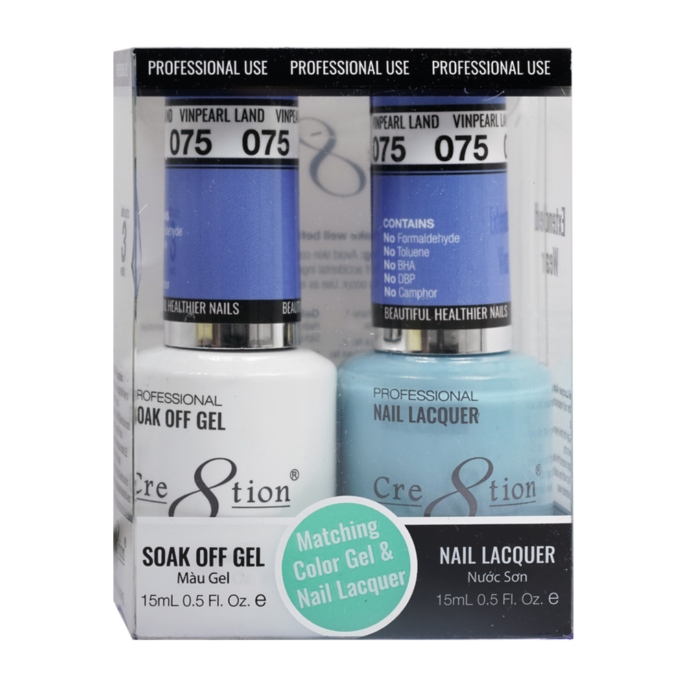 Cre8tion Matching Color Gel & Nail Lacquer - 075 Vinpearl Land
