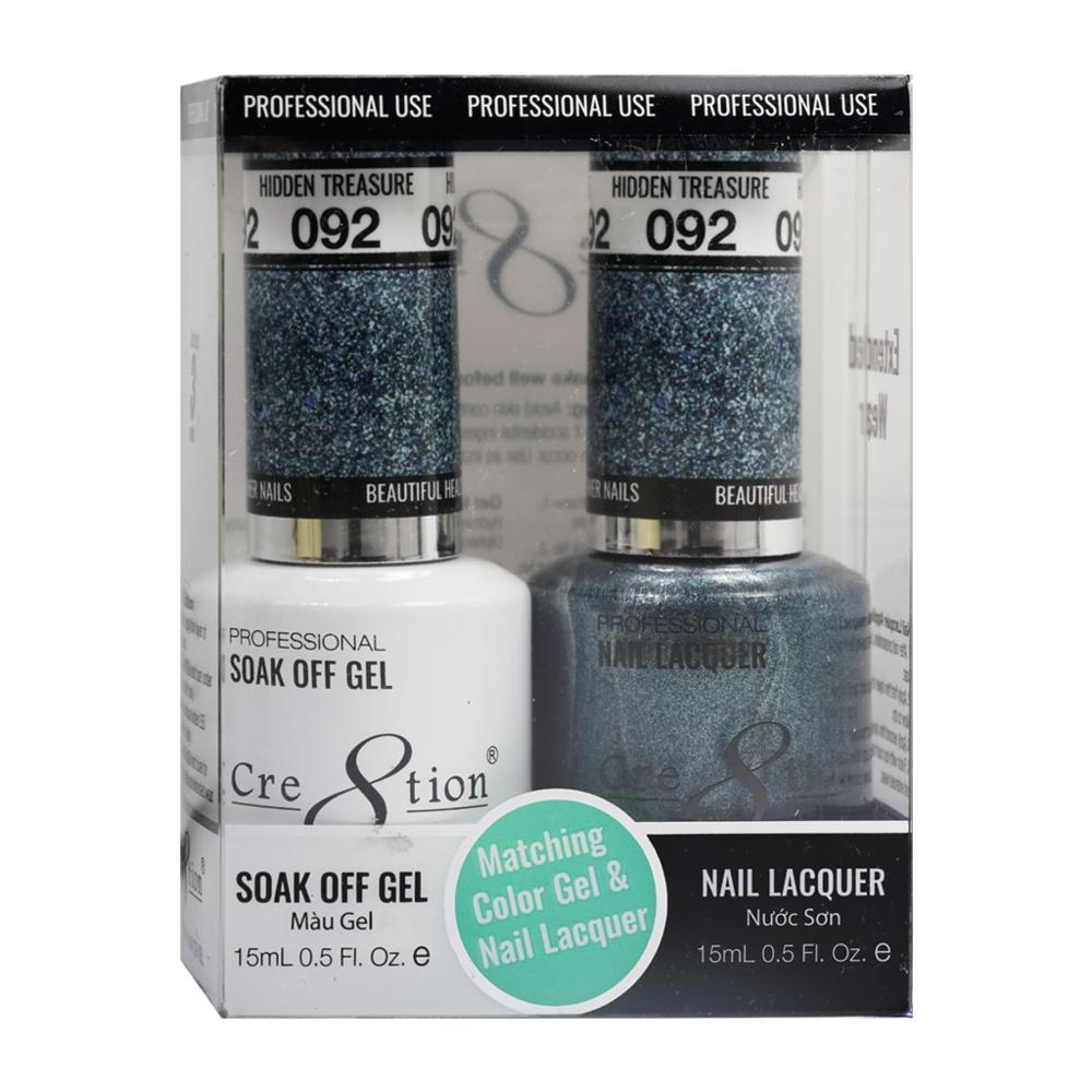Cre8tion Matching Color Gel & Nail Lacquer - 092 Hidden Treasure