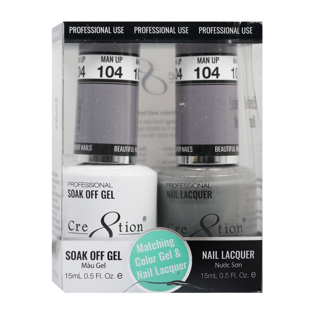Cre8tion Matching Color Gel & Nail Lacquer - 104 Man Up