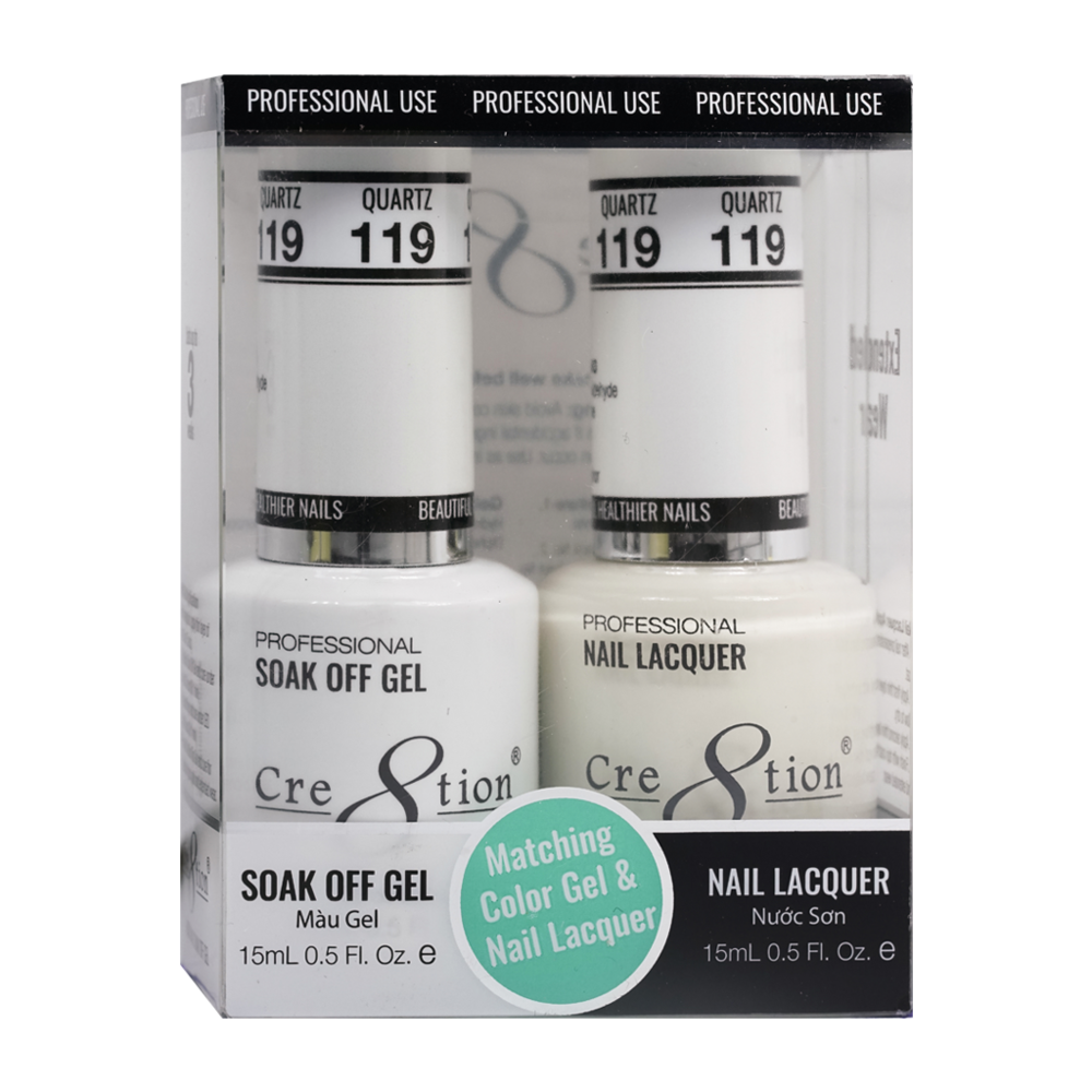 Cre8tion Matching Color Gel & Nail Lacquer - 119 Quartz