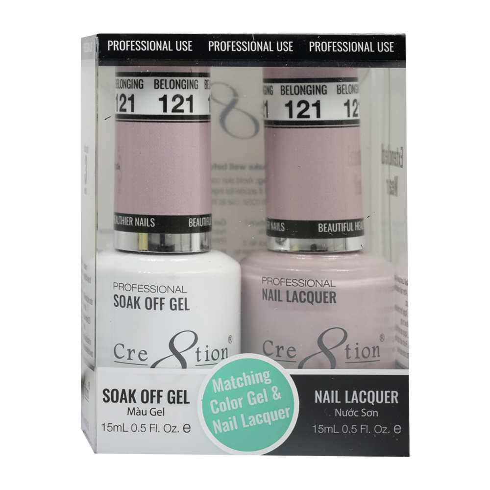 Cre8tion Matching Color Gel & Nail Lacquer - 121 Belonging