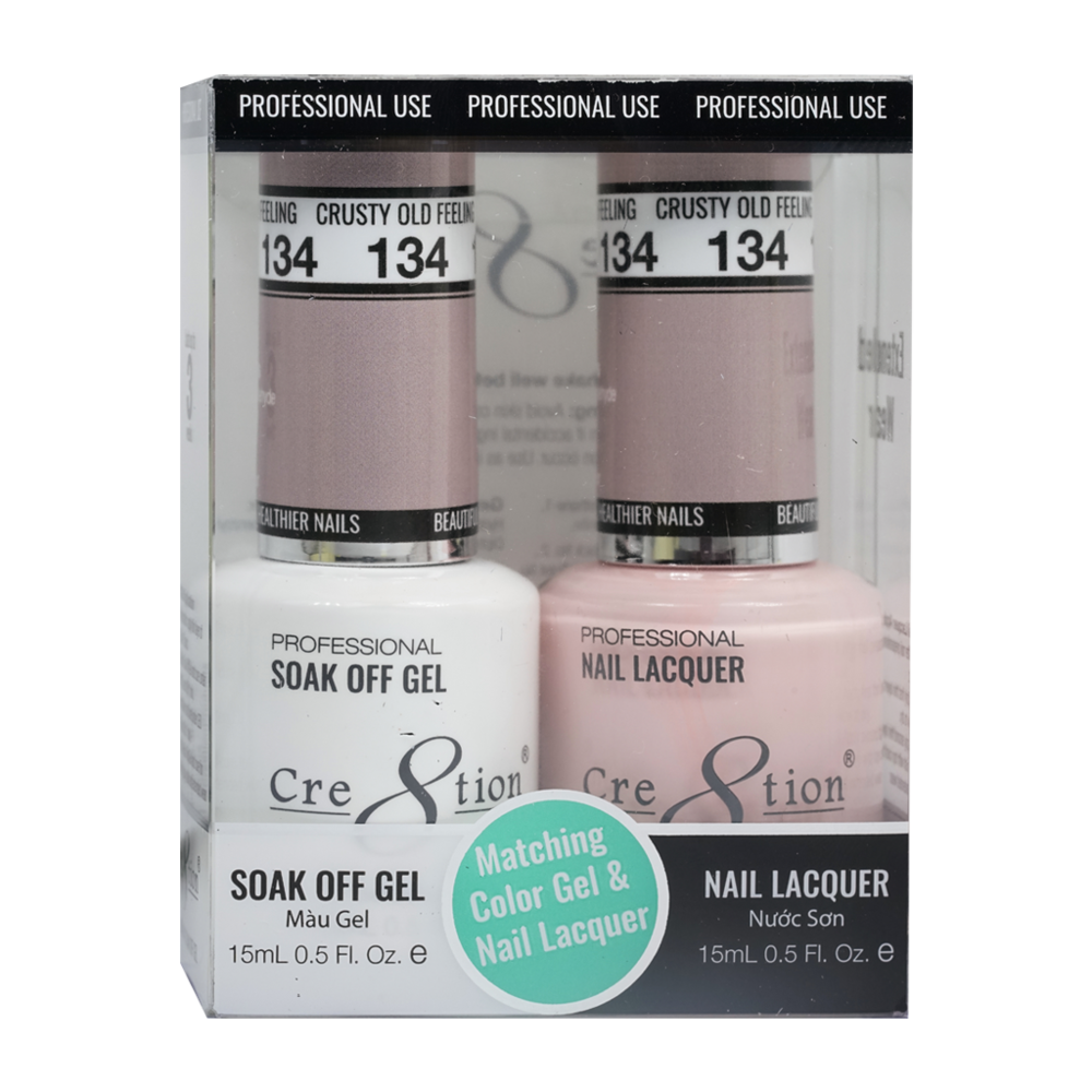 Cre8tion Matching Color Gel & Nail Lacquer - 134 Crusty Old Feeling