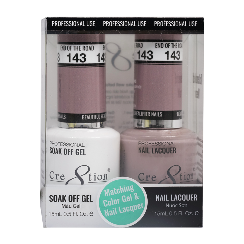 Cre8tion Matching Color Gel & Nail Lacquer - 143 End of the Road