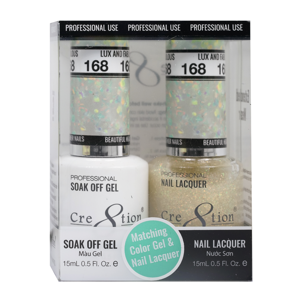 Cre8tion Matching Color Gel & Nail Lacquer - 168 Lux Fabulous