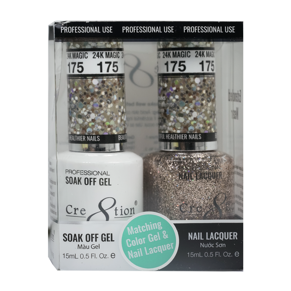 Cre8tion Matching Color Gel & Nail Lacquer - 175 24k Magic