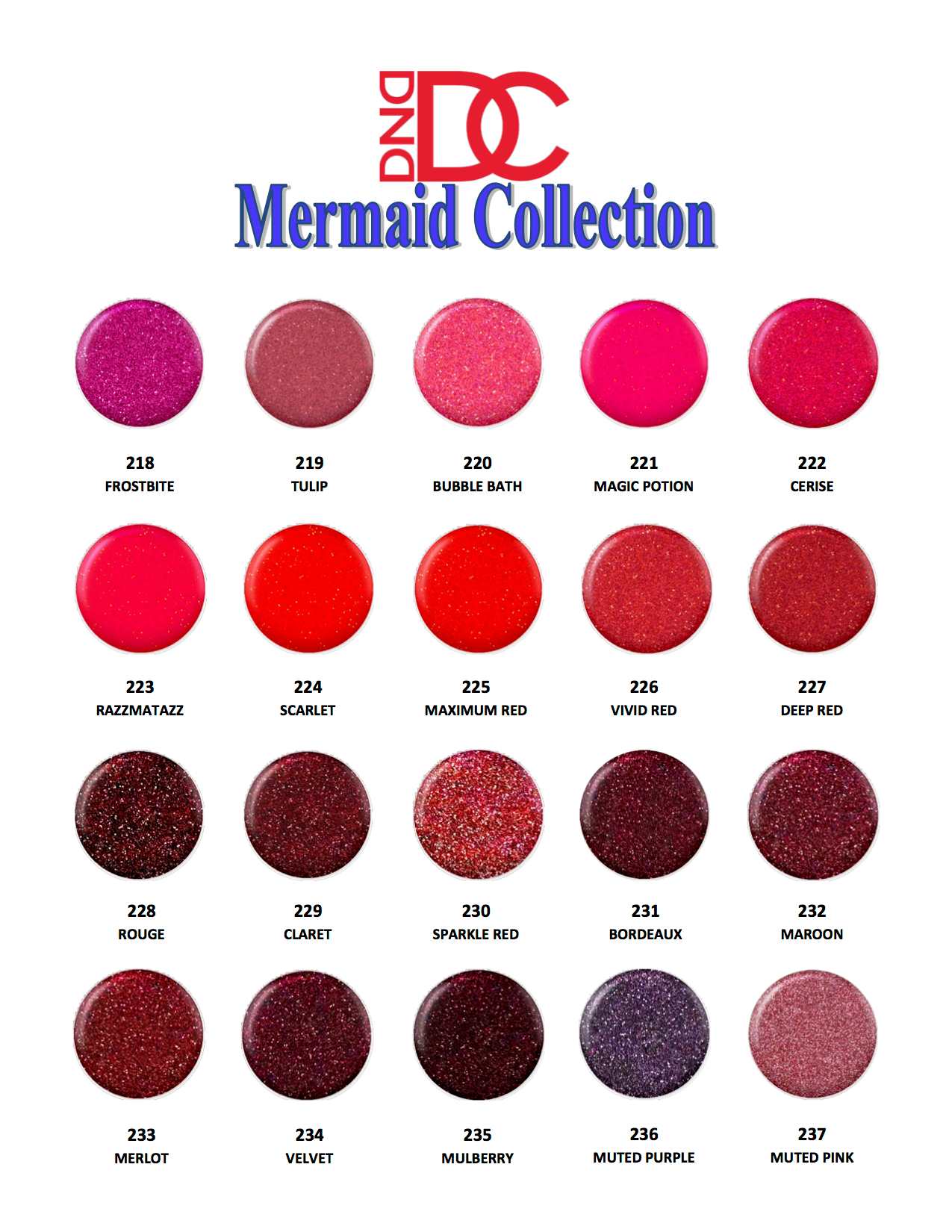 DND MERMAID COLLECTION (218 - 237)