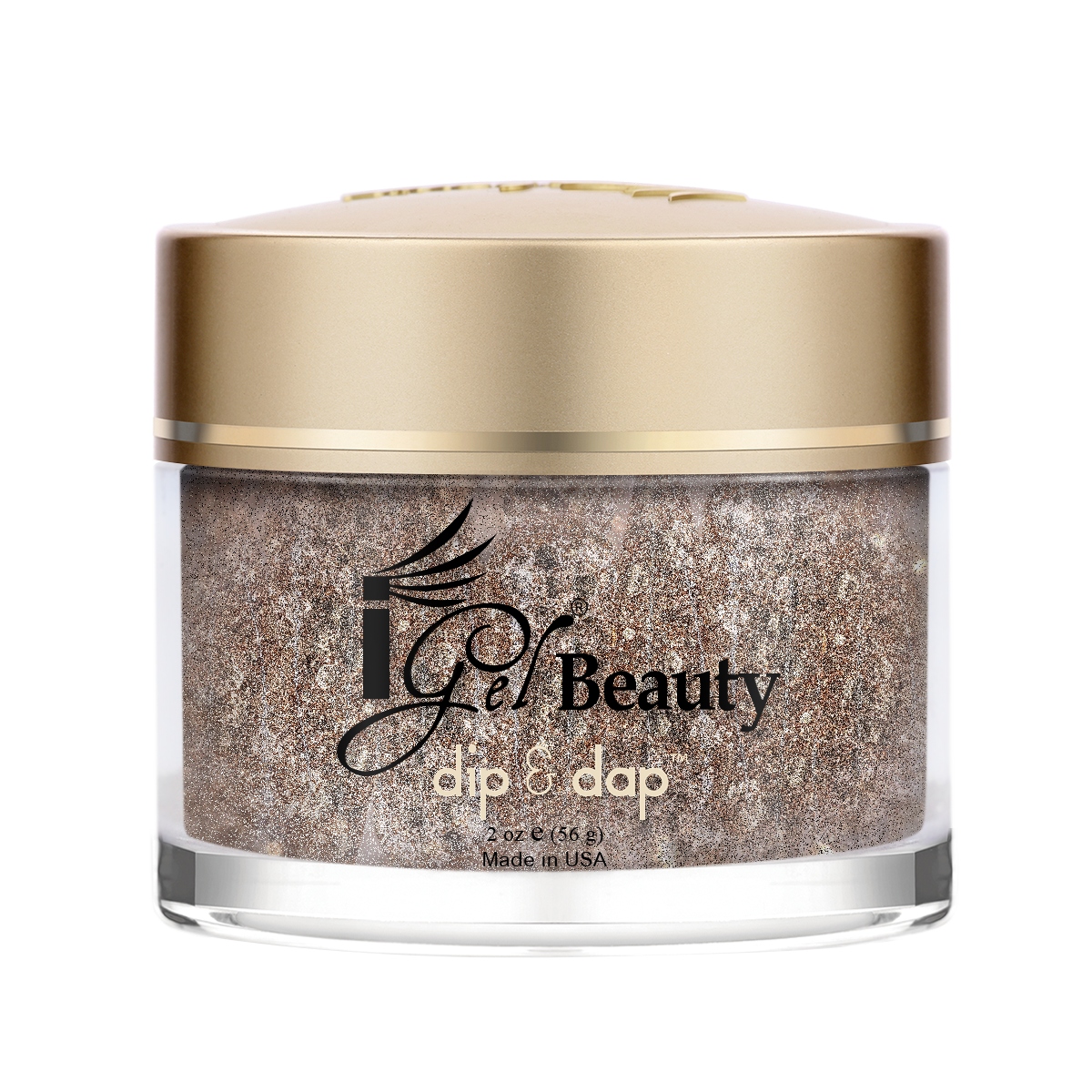 IGEL DIP & DAP POWDER - DIAMOND GLITTER - DG08 BUBBLY CHAMPAGNE