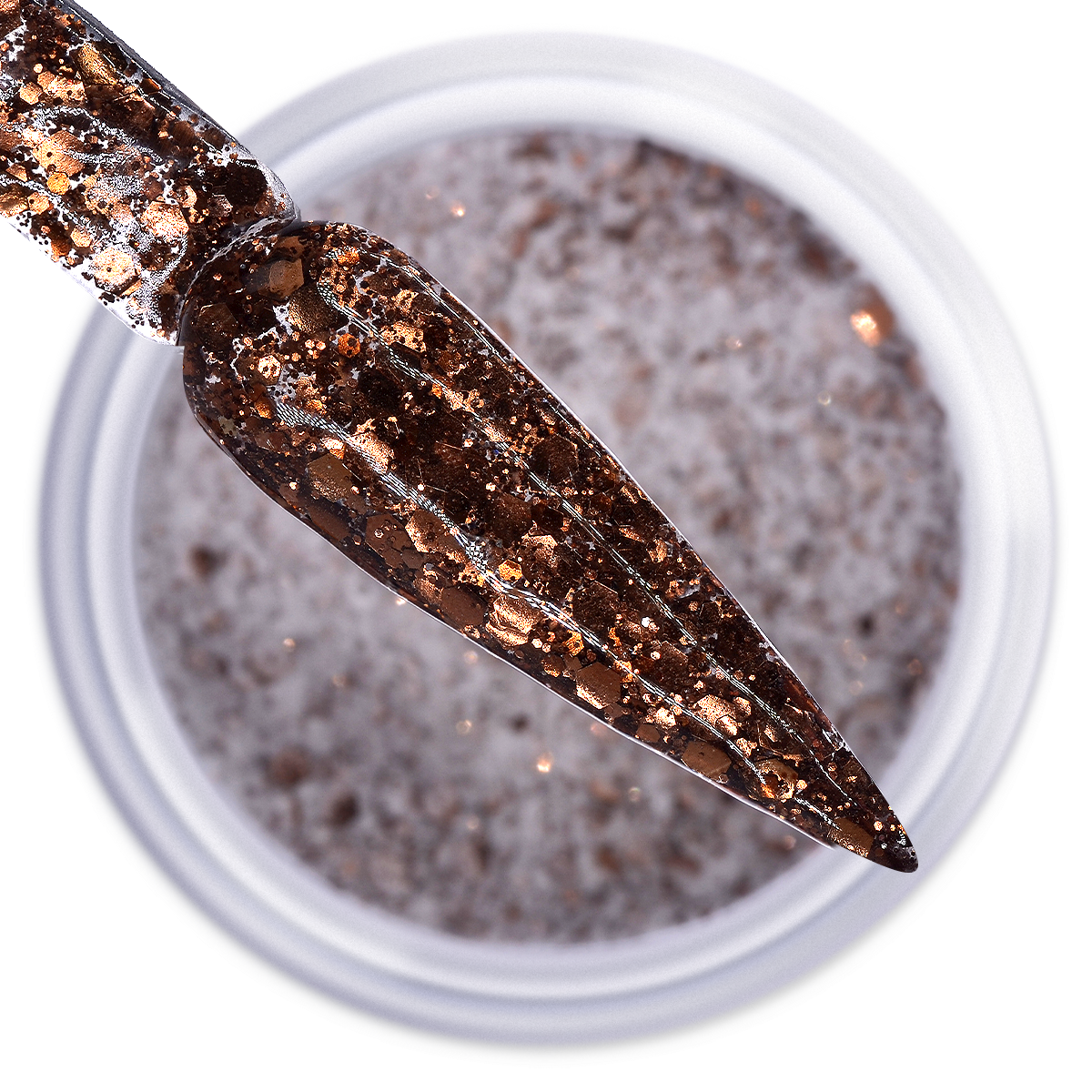 IGEL DIP & DAP POWDER - DIAMOND GLITTER - DG20 TINSEL BROWN