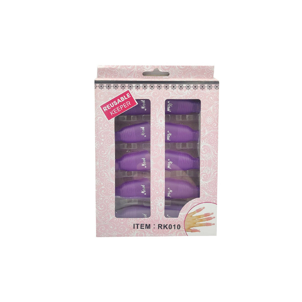 Reusable Keeper Clips Nail Polish Remover Clips Nail Art soak Off 10 pcs