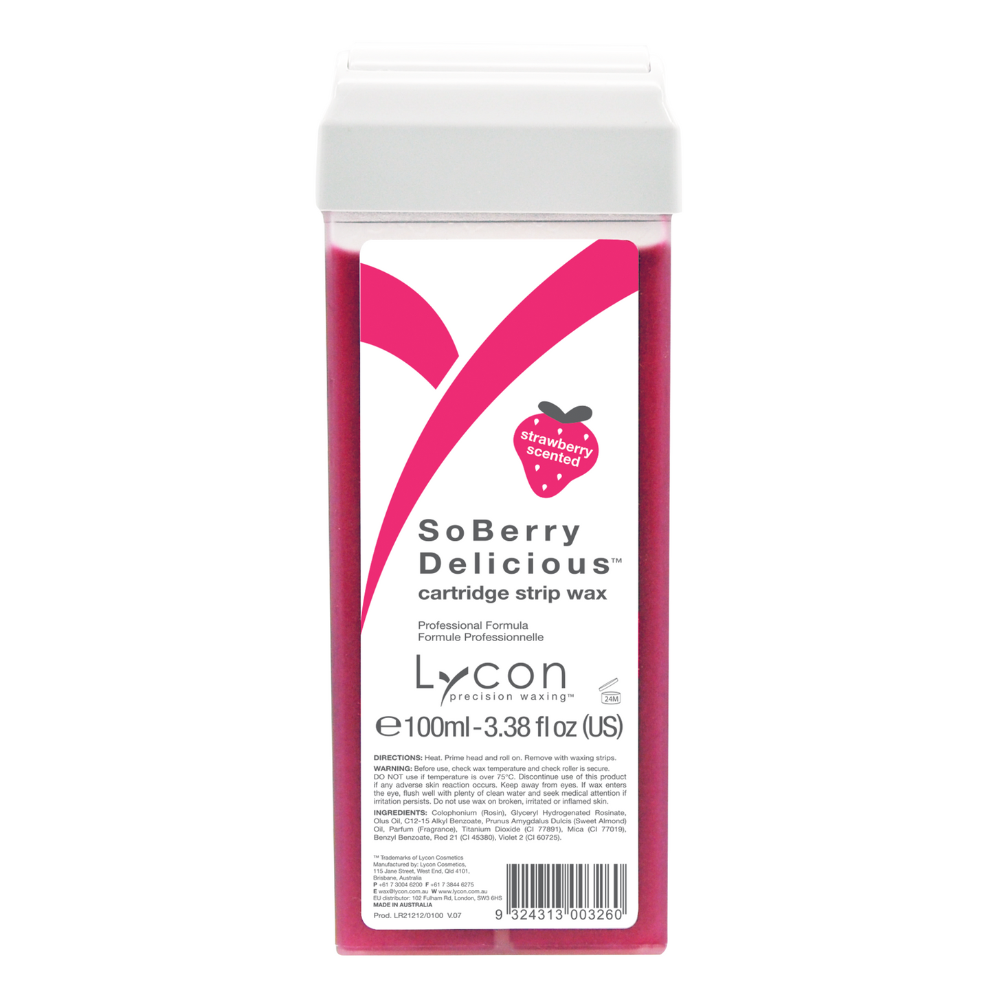 Lycon SoBerry Delicious Strip Wax Cartridge 100 ml