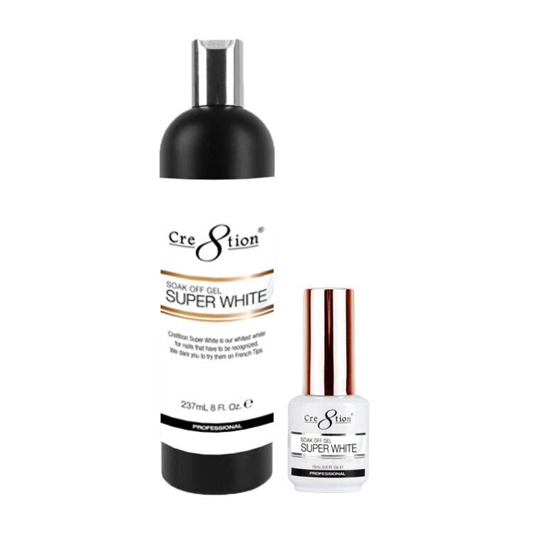 Cre8tion Soak Off Gel Super White 237 mL