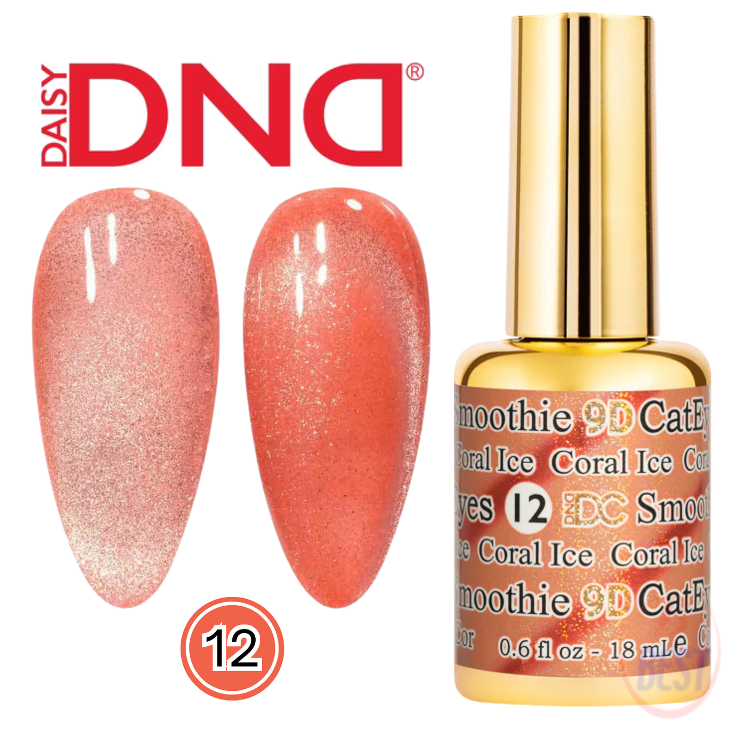 DND DC 9D Cat Eye Smoothie #12 – Coral Ice