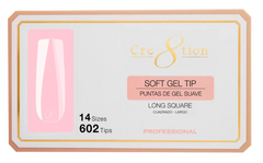 Cre8tion Soft Tips- SQUARE LONG - 14 sizes, 602 pcs.