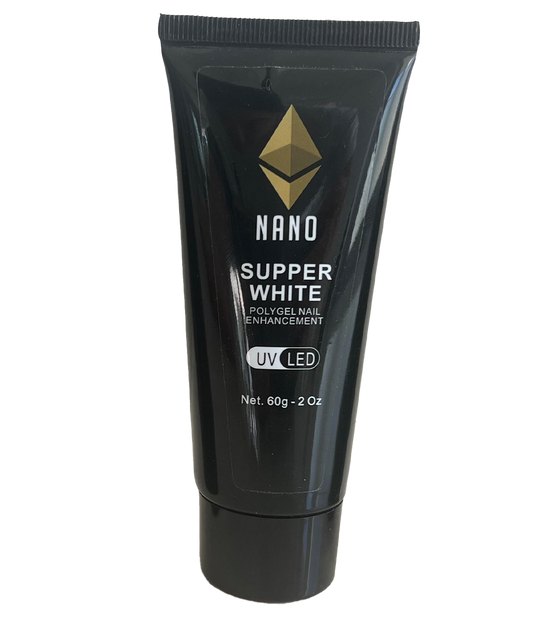 NANO Polygel Nail Enhancement - Super White