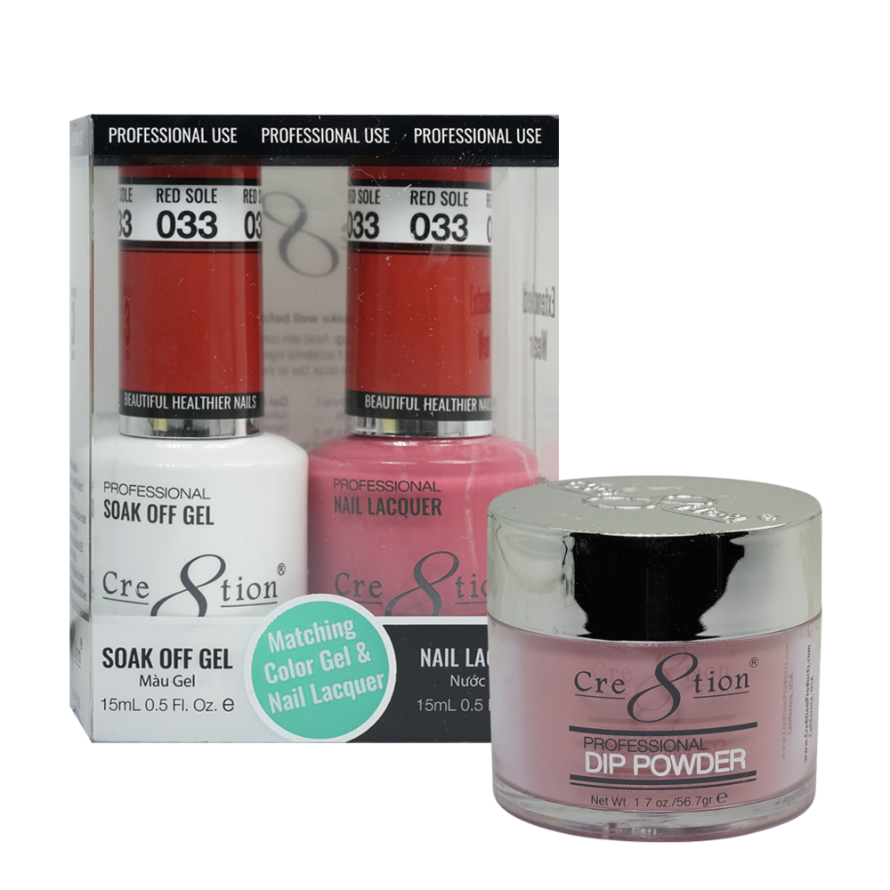 Cre8tion Matching Trio Set - 033 Red Sole