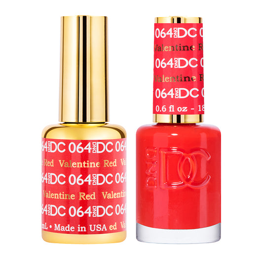 DND DC Duo Gel Polish-064 Valentine Red