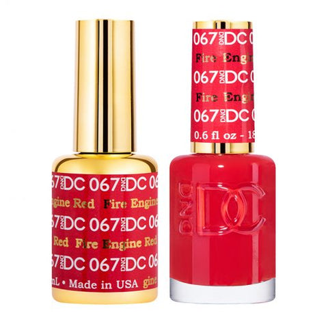 DND DC Duo Gel Polish-067 Fire Engine Red