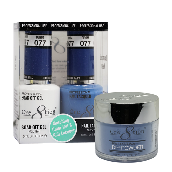 Cre8tion Matching Trio Set - 077 Denim