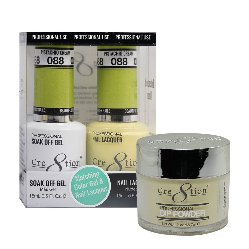 Cre8tion Matching Trio Set - 088 Pistachio Cream