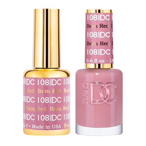 DND DC Duo Gel Polish-108 Barn Red