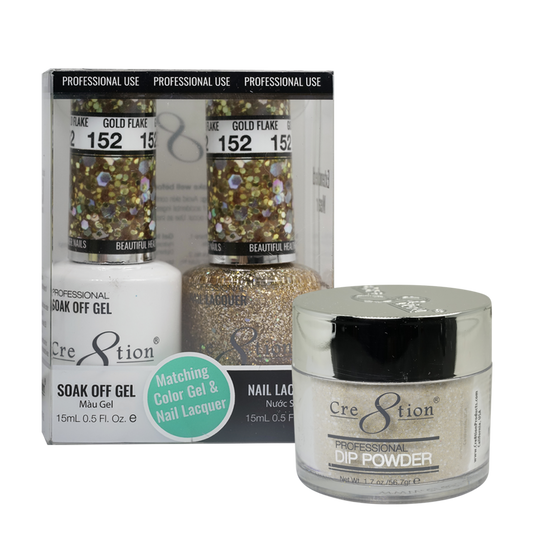 Cre8tion Matching Trio Set - 152 Gold Flake
