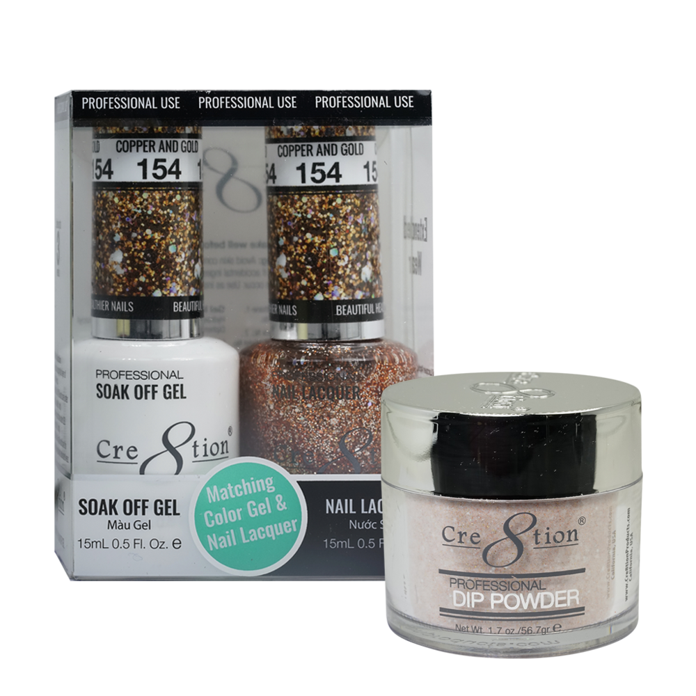 Cre8tion Matching Trio Set - 154 Copper and Gold
