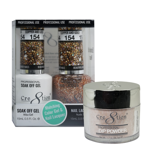 Cre8tion Matching Trio Set - 154 Copper and Gold