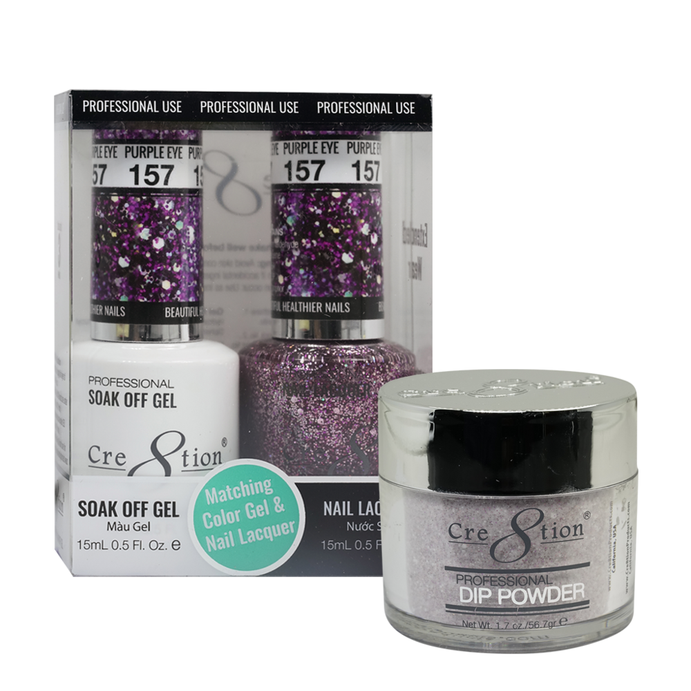 Cre8tion Matching Trio Set - 157 Purple Eyes