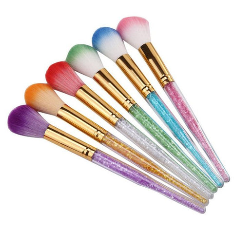 Rainbow Nail Dust Brush And Ombre Brush 2 In 1