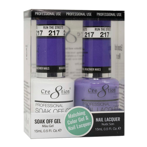 Cre8tion Matching Color Gel & Nail Lacquer - 217 Run the Streets