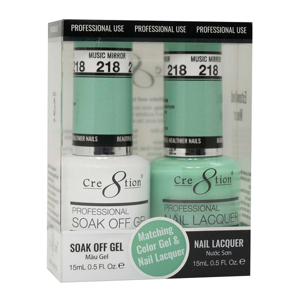 Cre8tion Matching Color Gel & Nail Lacquer - 218 Music Mirror