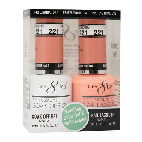 Cre8tion Matching Color Gel & Nail Lacquer - 221 Wishing