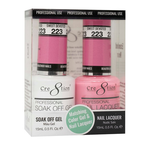 Cre8tion Matching Color Gel & Nail Lacquer - 223 Sweet Devoted